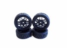 Team Powers – 1:10 FWD (Treaded) – 6 spoke Sort felg (Pre-Glued) – 4pcs (30 shore) thumbnail