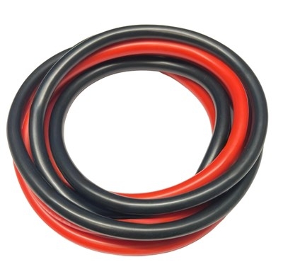 Silikonledning 1m 12Awg rød/sort