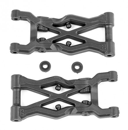 RC10B6.2 FT Rear Suspension Arms 73mm, carbon fiber